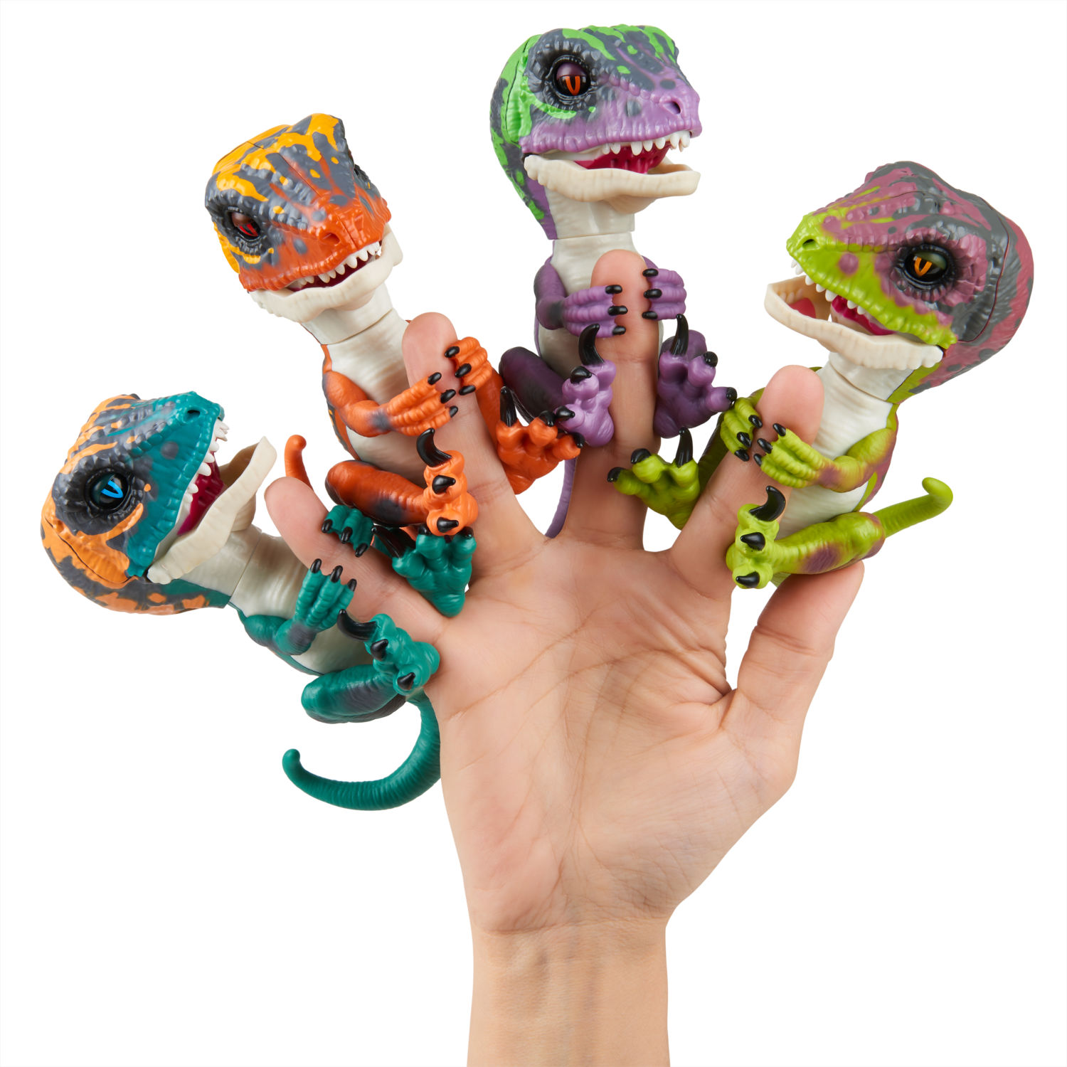 Fingerlings Untamed Raptor T Rex Lot Set of 5 Dinosaurs Interactive WowWee 2018 