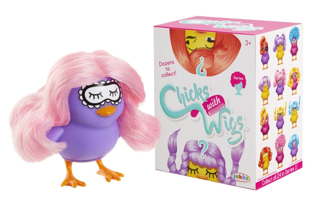 Jakks Chicks With Wigs Fanny Purple Blue Chick Figure Mini Series 1 
