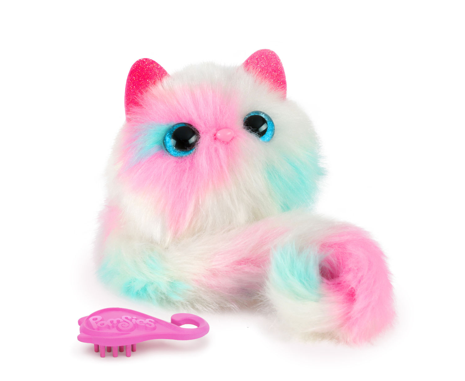 Pomsies Pet Pinky Plush Interactive Toy Touch Sensors Over 50 Cute Sounds 