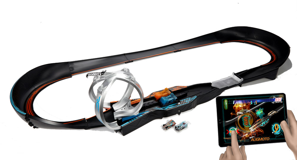 Hot Wheels Augmoto Augmented Reality High Speed 2 Car Racing Loop Track Set for sale online 