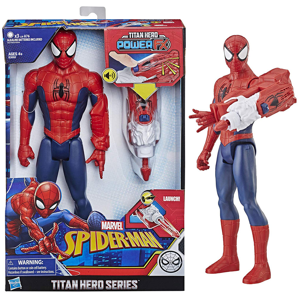 Marvel SpiderMan Titan Heroes Series Action Figure with Sound Power FX Launcher 