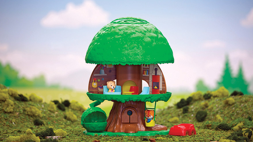 Timber Tots Tree House with Carry Handle Playset 