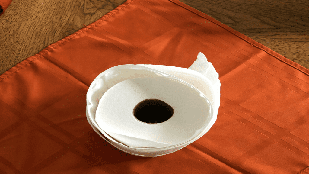 toilet paper pumpkin craft