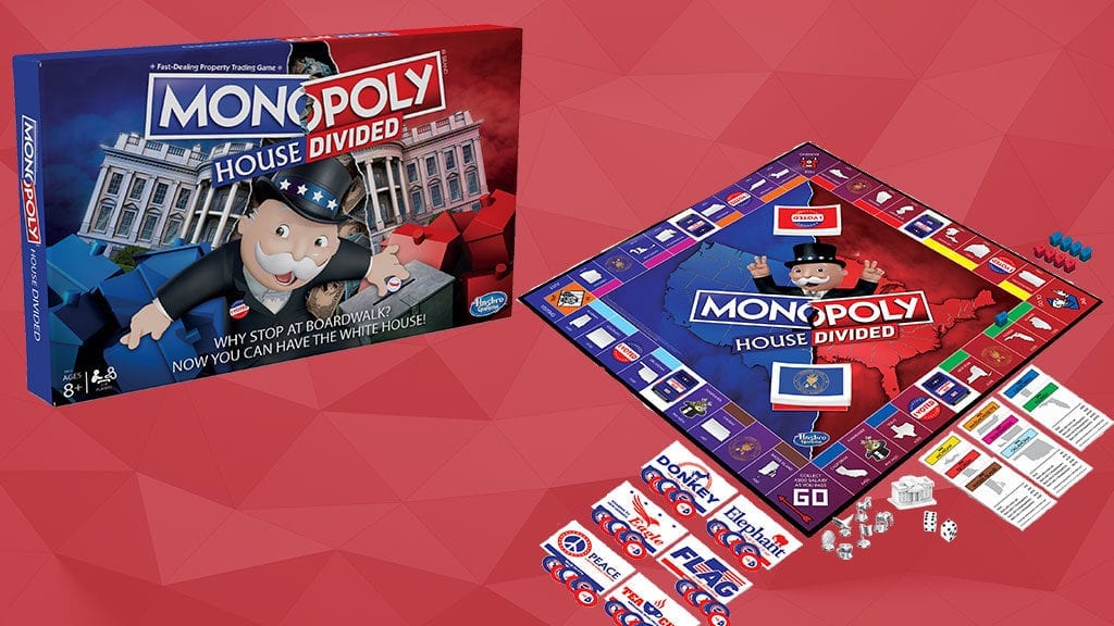 Monopoly Board Game  House  Divided Board Game Elections White House Themed Game 