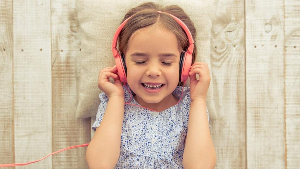 Girl listening to music