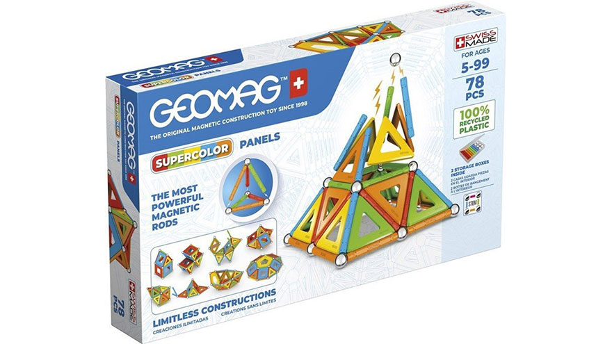Nature Toys: Geomag Supercolor 78-piece Set — 100% Recycled Plastic