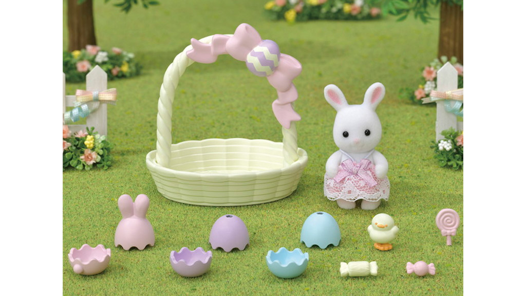 2PCS Little People Easter Egg Basket Chocolate Bunny Rabbit Eggs Toys Gift Rare 