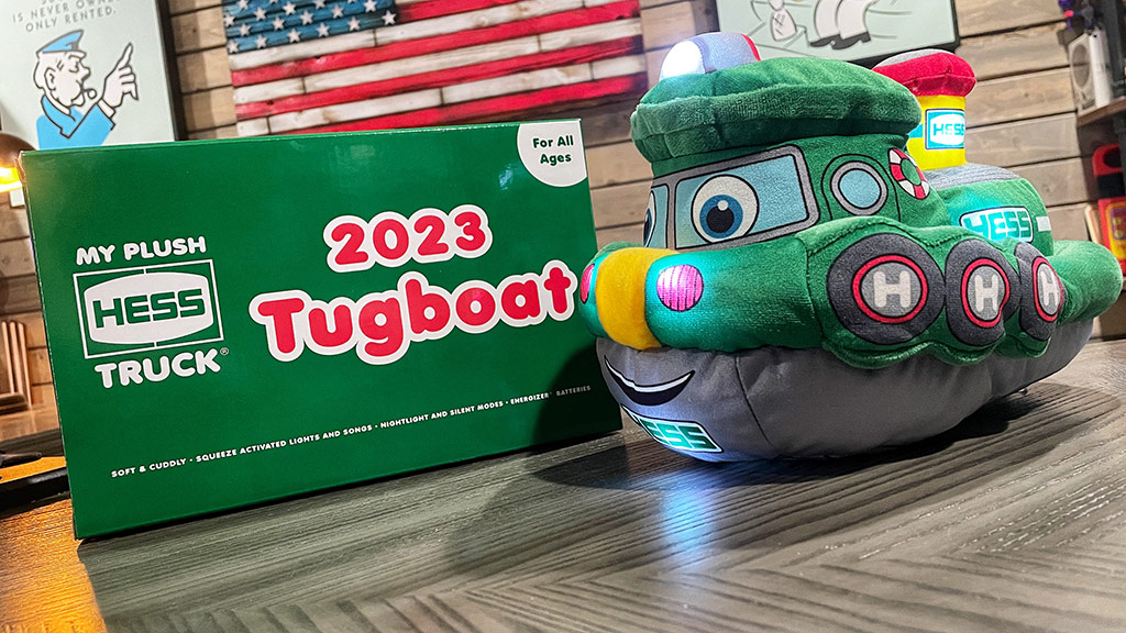 Toot Toot! The 2023 My Plush Hess Truck is a Tugboat